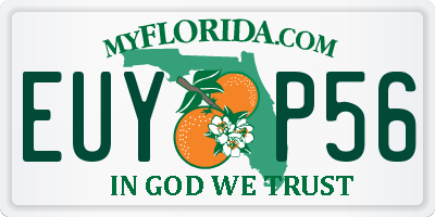 FL license plate EUYP56