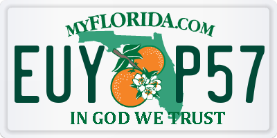 FL license plate EUYP57