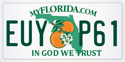 FL license plate EUYP61