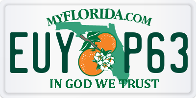 FL license plate EUYP63