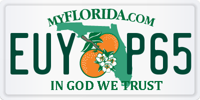 FL license plate EUYP65