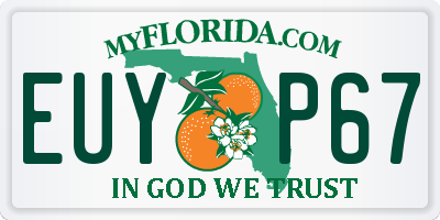 FL license plate EUYP67