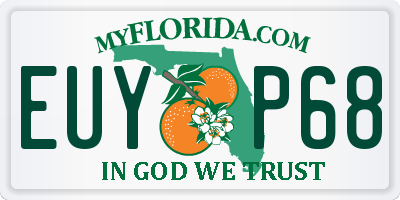 FL license plate EUYP68