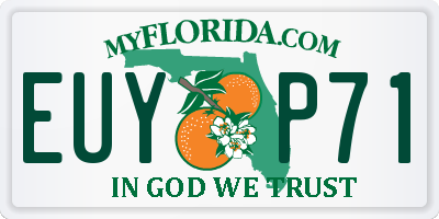 FL license plate EUYP71