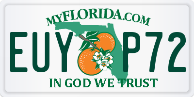 FL license plate EUYP72