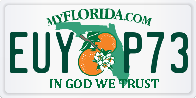 FL license plate EUYP73
