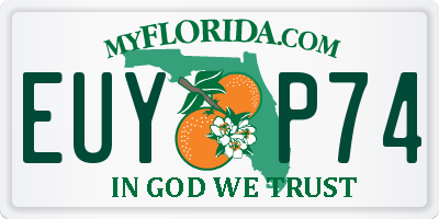 FL license plate EUYP74