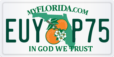 FL license plate EUYP75