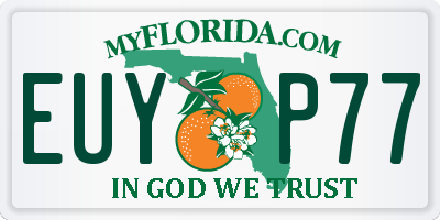 FL license plate EUYP77