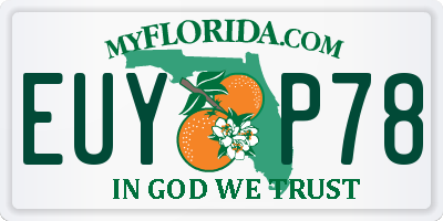 FL license plate EUYP78