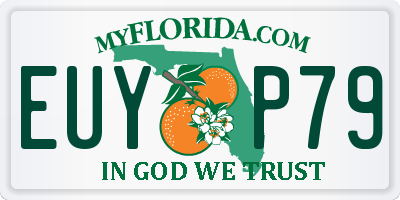 FL license plate EUYP79