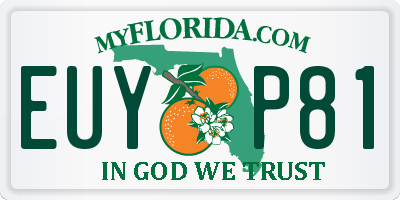 FL license plate EUYP81