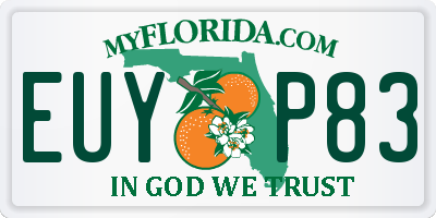 FL license plate EUYP83