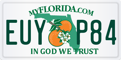 FL license plate EUYP84