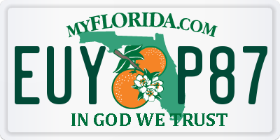 FL license plate EUYP87