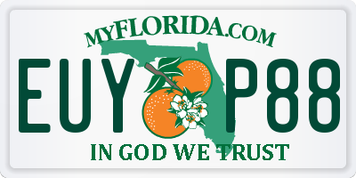 FL license plate EUYP88