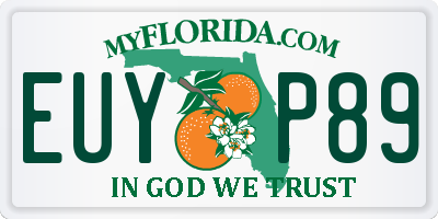 FL license plate EUYP89