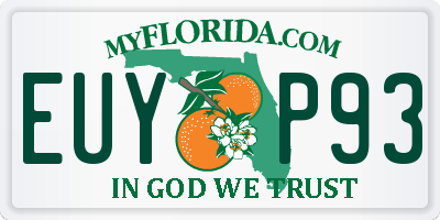 FL license plate EUYP93
