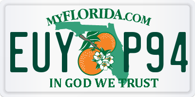 FL license plate EUYP94