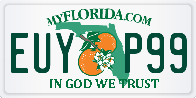 FL license plate EUYP99