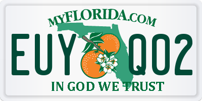 FL license plate EUYQ02