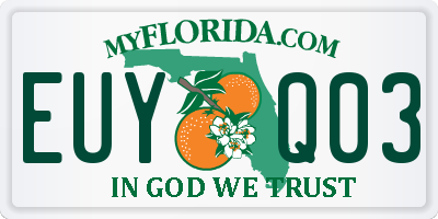 FL license plate EUYQ03