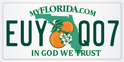 FL license plate EUYQ07
