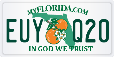 FL license plate EUYQ20