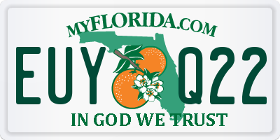 FL license plate EUYQ22
