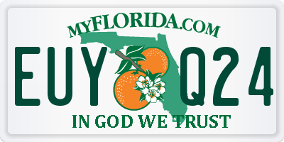 FL license plate EUYQ24