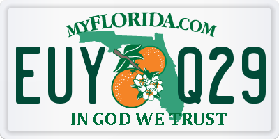 FL license plate EUYQ29