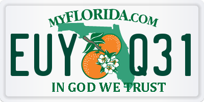 FL license plate EUYQ31