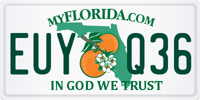 FL license plate EUYQ36