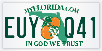FL license plate EUYQ41