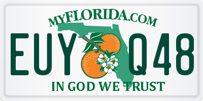 FL license plate EUYQ48