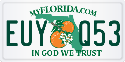 FL license plate EUYQ53