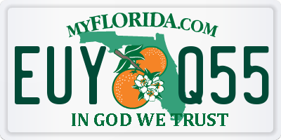 FL license plate EUYQ55