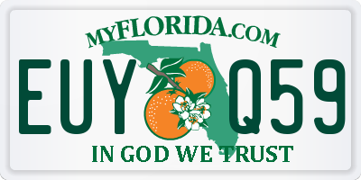 FL license plate EUYQ59