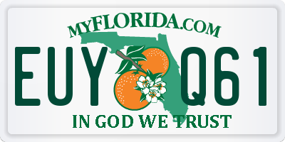 FL license plate EUYQ61