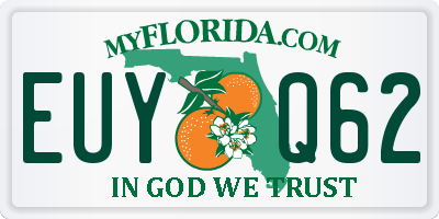 FL license plate EUYQ62