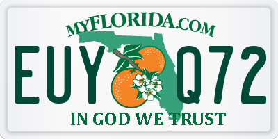 FL license plate EUYQ72