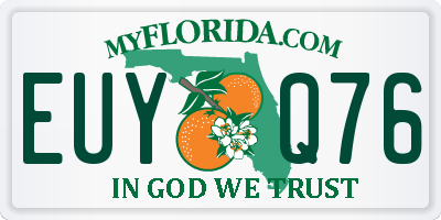 FL license plate EUYQ76