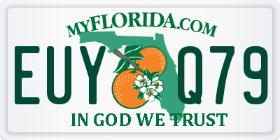FL license plate EUYQ79