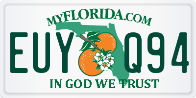 FL license plate EUYQ94