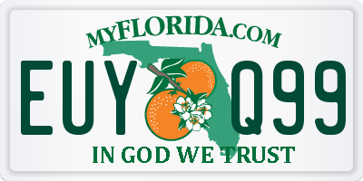 FL license plate EUYQ99