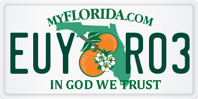 FL license plate EUYR03