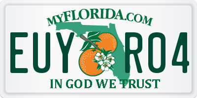 FL license plate EUYR04