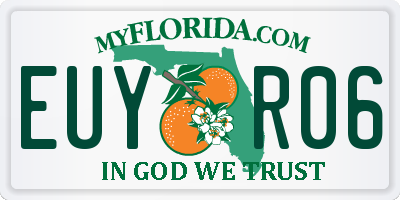FL license plate EUYR06