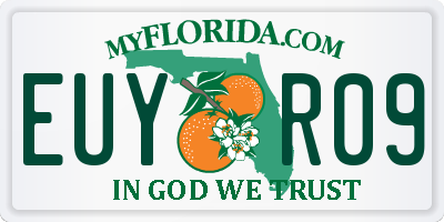 FL license plate EUYR09
