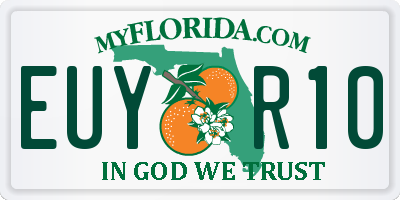 FL license plate EUYR10